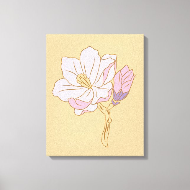 Pink flower canvas print (Front)