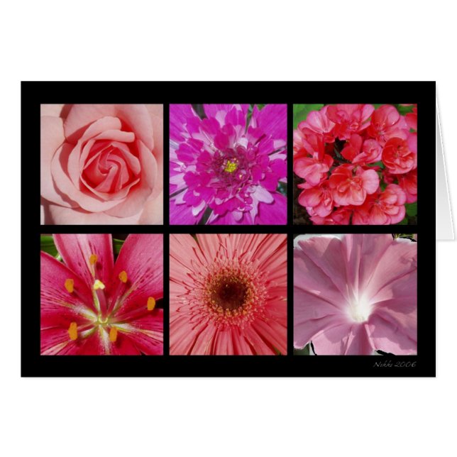 Pink Flower Card (Front Horizontal)