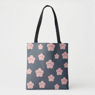 Pink Flower Cat | Cute face cat | flower cat lover Tote Bag