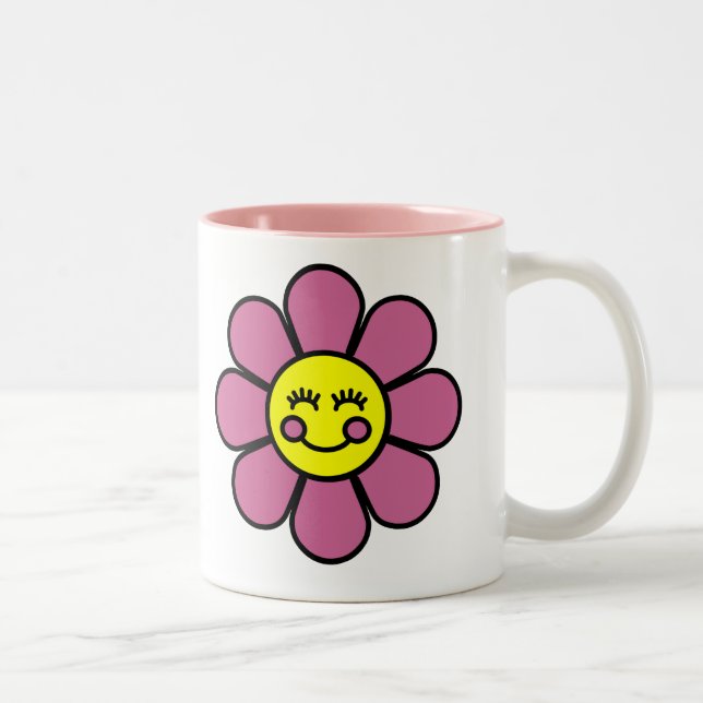 Pink Flower Coffee Mug (Right)