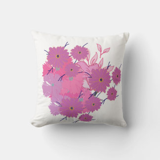 Pink Flower Couch Pillow