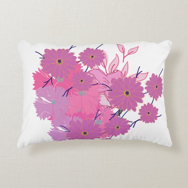 Pink Flower Couch Pillow (Front)