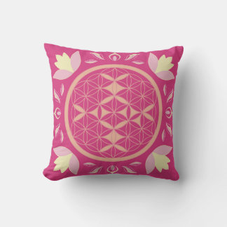 pink flower cushion