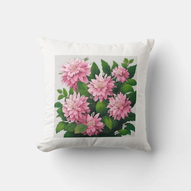Pink flower  cushion (Front)