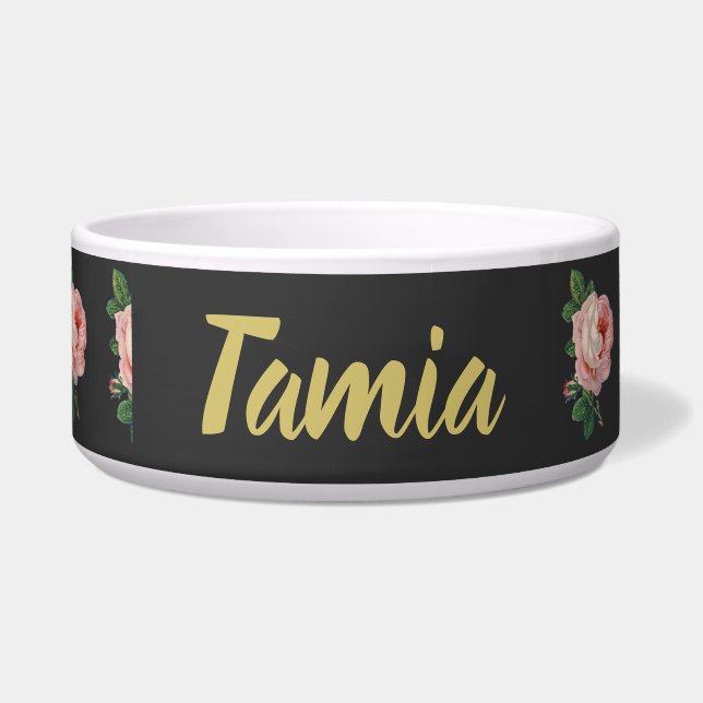 Pink flower custom name grey (Front)