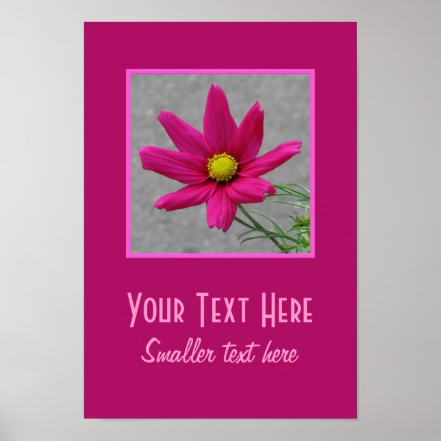 Pink Flower custom poster (Front)