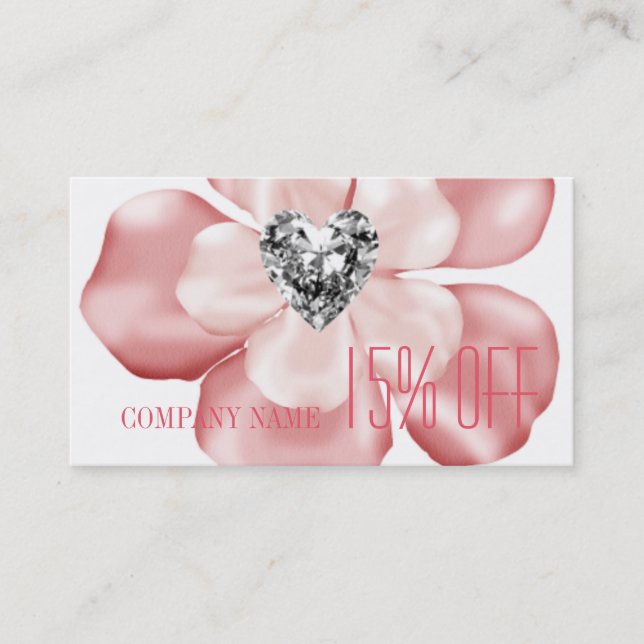 pink flower daycare art dance teacher childcare business card (Front)
