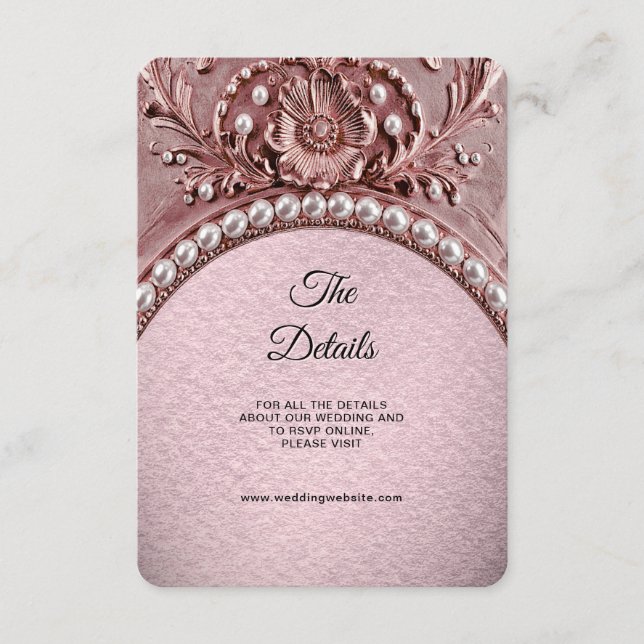 Pink Flower Detail Enclosure Card (Front)
