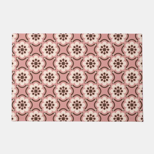 Pink flower doormat (Front)