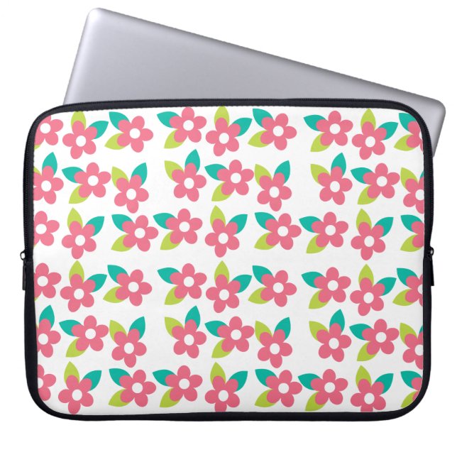 Pink Flower Electronics Bag (Front)