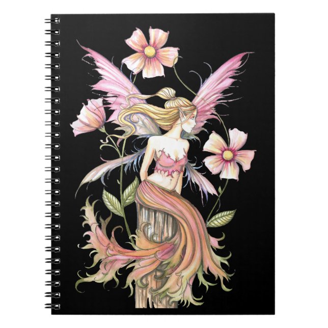 Pink Flower Fairy Notebook (Front)