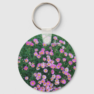 Pink Flower Field Keychain