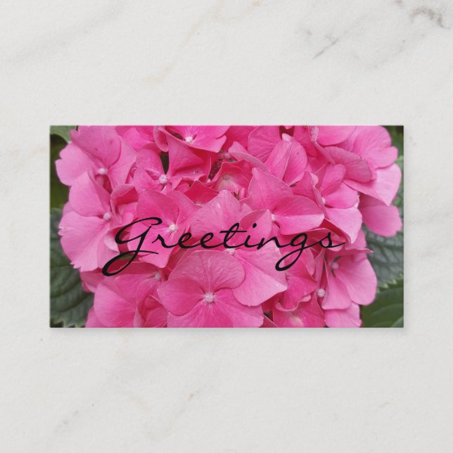 Pink Flower Floral Photography Nature Business Card (Front)