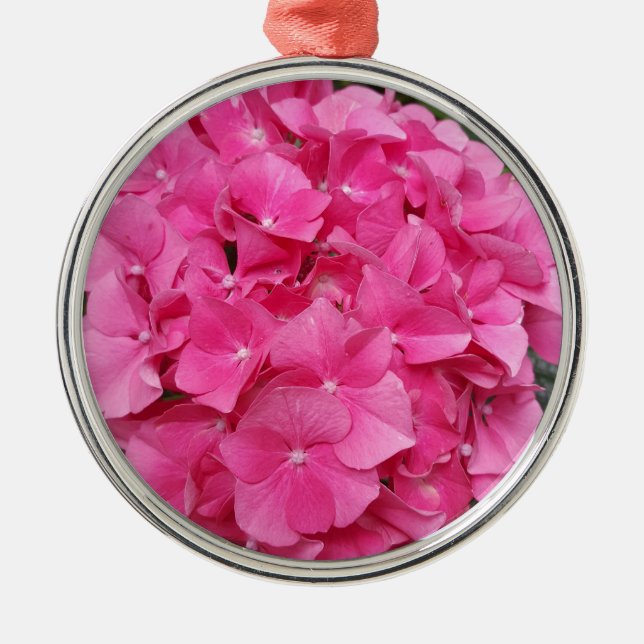 Pink Flower Floral Photography Nature Metal Tree Decoration (Front)