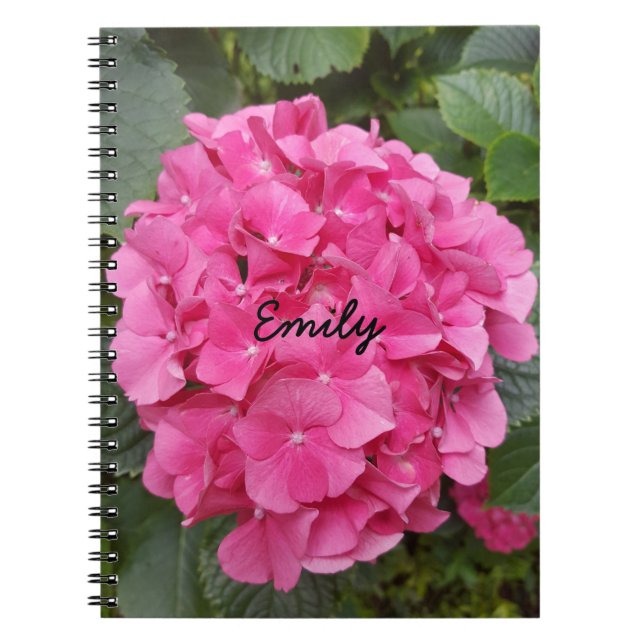 Pink Flower Floral Photography Nature Notebook (Front)