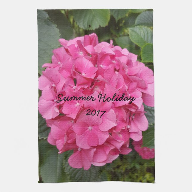 Pink Flower Floral Photography Nature Tea Towel (Vertical)