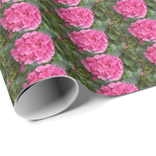 Pink Flower Floral Photography Nature Wrapping Paper (Roll Corner)