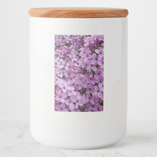 Pink Flower Food Container Label