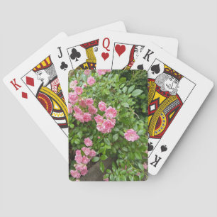 Pink Flower Garden Poker Cards