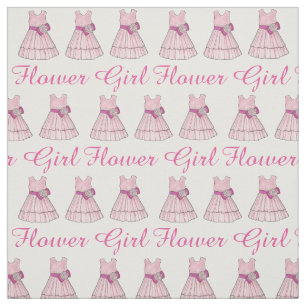 Pink Flower Girl Dress Bridal Party Wedding Gown Fabric
