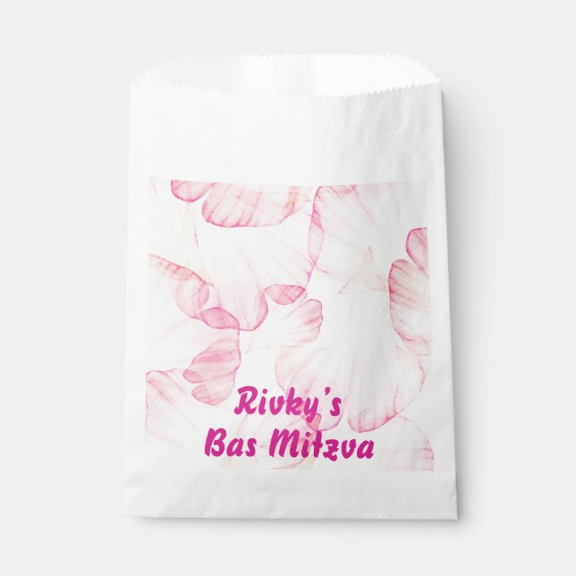 Pink flower girl party Favour Bags (Front)