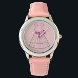 Pink Flower Girl Wedding Pageant Party Dress Watch<br><div class="desc">Features an original marker illustration of a pretty pink party dress. Perfect gift for the flower girl,  or for pageants or other events.

Designer is available to create and upload custom designs to match the colours and themes of your wedding--click "Ask this Designer" to begin the design process!</div>