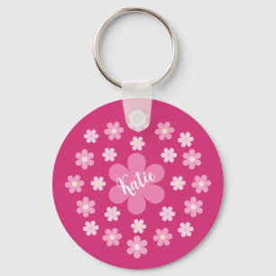  Pink Flower Glam-Barbie Inspired Key Ring