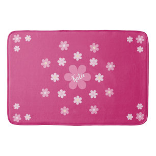 Pink Flower Glam- Bath Mat
