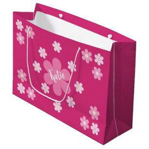  Pink Flower Glam- Large Gift Bag