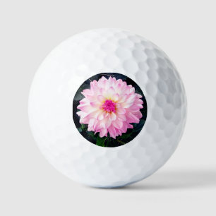 Pink flower golf balls
