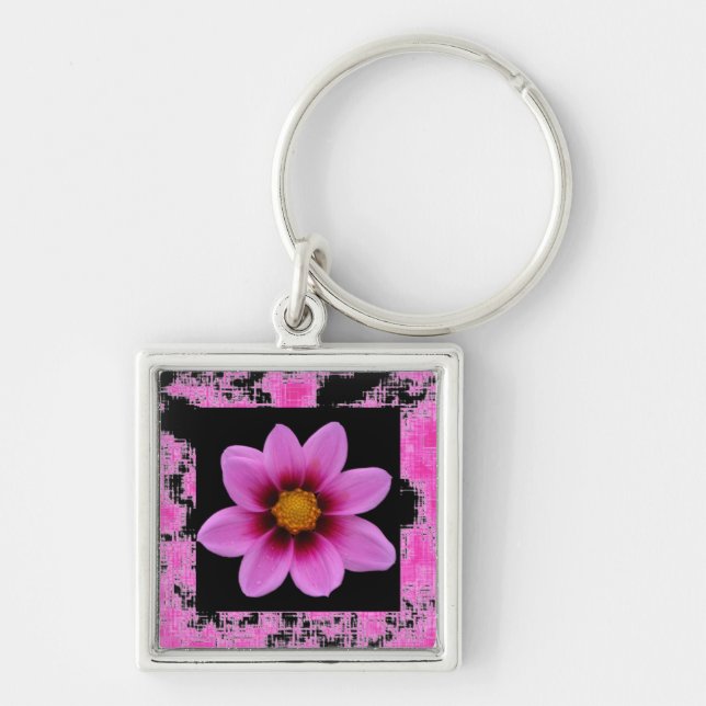 Pink Flower Key Ring (Front)
