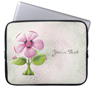Pink Flower Laptop Sleeve