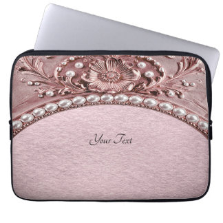 Pink Flower Laptop Sleeve