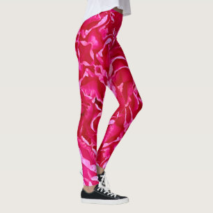 pink flower leggings