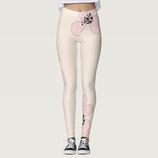 pink flower leggings (Front)