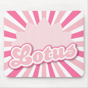 Pink Flower Lotus Mouse Mat