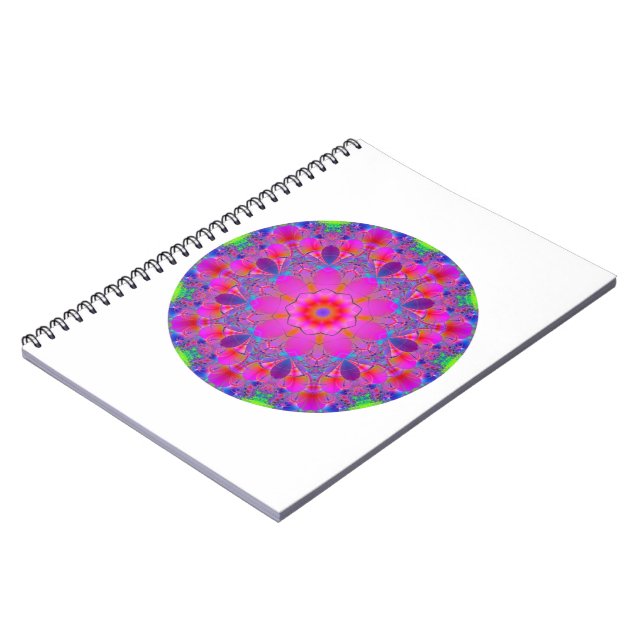 Pink Flower Mandala Notebook (Left Side)