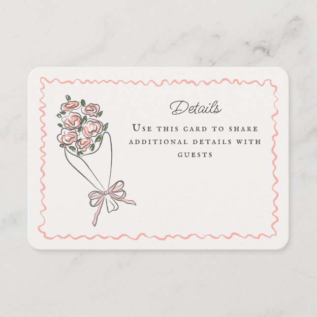 Pink Flower Market Fresh Floral Details Insert (Front)