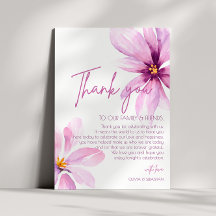 Pink Flower Minimalist Watercolor Wedding