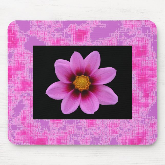 Pink Flower Mouse Mat (Front)