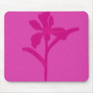 pink flower mouse mat