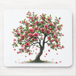 Pink Flower Mouse Mat