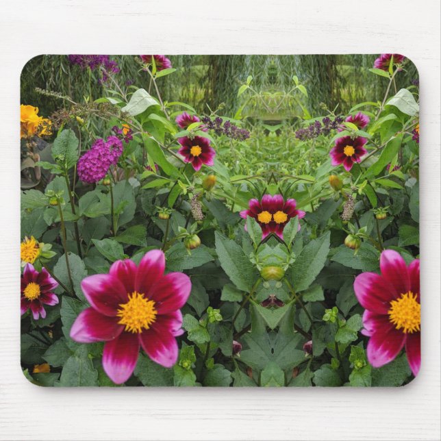 Pink Flower Mousepad  (Front)