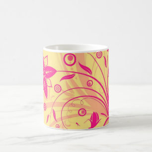 Pink flower mug