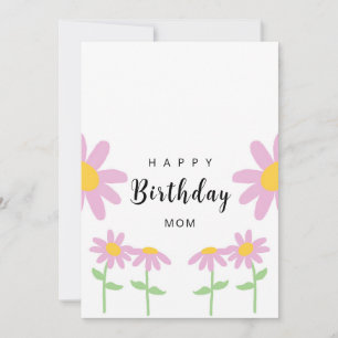 Pink Flower Mum Birthday Card