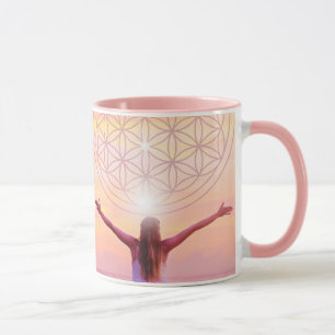 Pink Flower of Life Mug – Empowered Woman Design