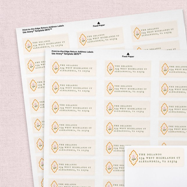 Pink Flower Orange Ogee Antique Serif Text (Creator Uploaded)