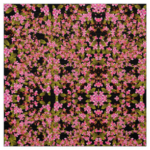 Pink flower pattern fabric