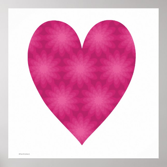 Pink Flower Pattern Poster (Front)