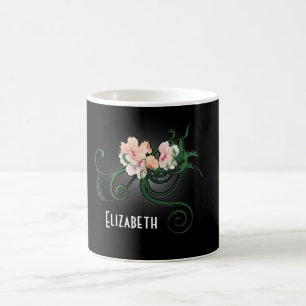 Pink Flower Personalised Bridesmaid Gift Coffee Mug